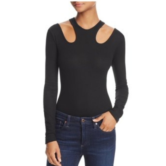 Ella Moss Rhoda Rib Cold Shoulder Bodysuit - Picture 3 of 8